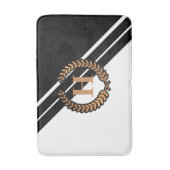 Tapis De Bain Géométrie noir et blanc (Devant (Vertical))