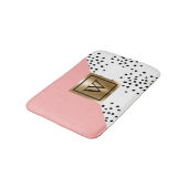 Tapis De Bain Géométrie rose et Pois (Angle)