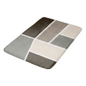 Tapis De Bain Géométrique Brown, Taupe, Grey et Ivoire (Angle)