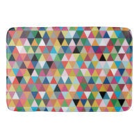 Tapis de bain géométrique coloré de motif