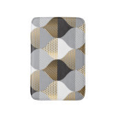 Tapis De Bain Géométrique de luxe : noir, or motif (Devant (Vertical))