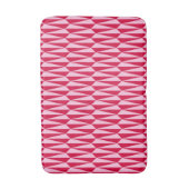 Tapis De Bain Géométrique du milieu du siècle, fuchsia et rose (Devant (Vertical))