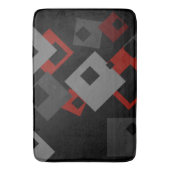 Tapis De Bain Géométrique rouge et gris noir (devant Vertical)