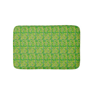 Tapis de bain géométrique vert