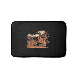 Tapis De Bain German Shepherd, German Shepherd propriétaire, chi