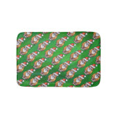 Tapis De Bain Ginger Chat Noël Sur Vert (Devant)