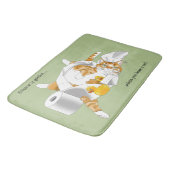 Tapis De Bain Ginger Orange Chat Drôle Toilette Papier (Angle)