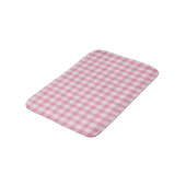 Tapis De Bain Gingham Rose Bébé (Angle)