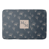 Tapis De Bain Gingko en fer forgé gris bleu (Devant)