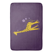 Tapis De Bain Girafe drôle pourpre de patinage de rouleau (devant Vertical)