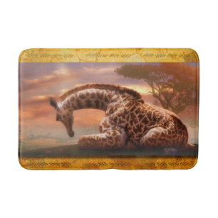 TAPIS DE BAIN GIRAFFE BÉBÉ D'AFRIQUE