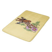 Tapis De Bain Giraffe Fleurs de Portrait Jaunes (Angle)