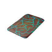 Tapis De Bain Giraffe Impression Brown et Turquoise (Angle)