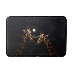 Tapis De Bain Giraffe Love In the Moonlight