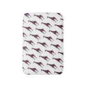 Tapis De Bain Giraffe Rose chaud et Silhouette noire (Devant (Vertical))