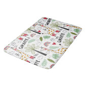 Tapis De Bain Giraffe Safari thème Palm Tree, Arc en ciel, doodl (Angle)