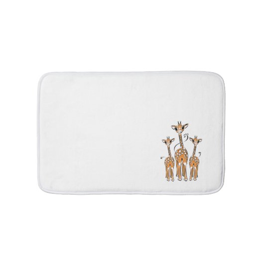 Tapis De Bain Giraffes Bébés mignonnes, animaux de safari (Devant)