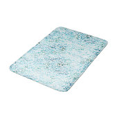 Tapis De Bain Girly Aqua Blue Glam Empreinte de léopard (Angle)