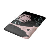 Tapis De Bain girly chic rétro mode rose paris tour eiffel (Angle)