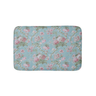 Tapis De Bain Girly Cottage Blue Floral