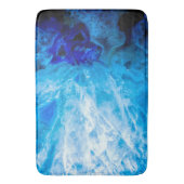Tapis De Bain Glace Blue Crystal Gem Gemstone Agate Quartz (devant Vertical)