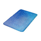 Tapis De Bain Glace Sur Arrière - plan Métalliques Bleus (Angle)