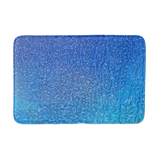 Tapis De Bain Glace Sur Arrière - plan Métalliques Bleus (Devant)