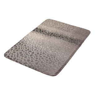 Tapis De Bain Glam Argenté Abstrait Moderne Rose Gold Foncé