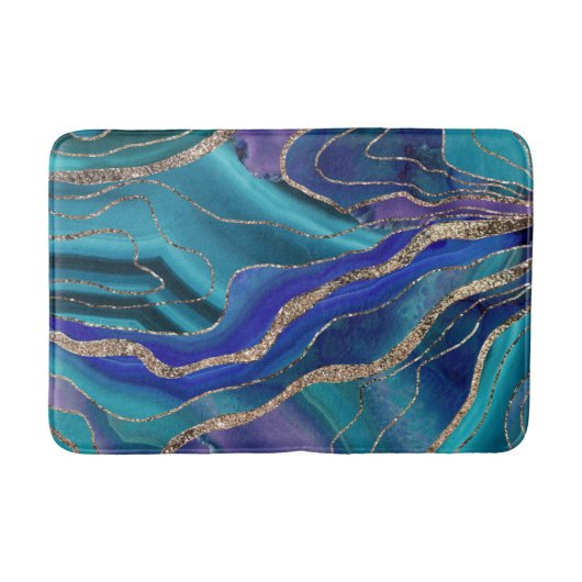 Tapis De Bain Glam de la Parties scintillant d'Agate de Nébula d (Devant)