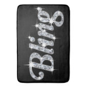 Tapis De Bain Glam faux losange scintillant de texte (devant Vertical)