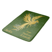 Tapis De Bain Glam Gold Phoenix Silver Parties scintillant Monog (Angle)