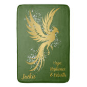 Tapis De Bain Glam Gold Phoenix Silver Parties scintillant Monog (devant Vertical)