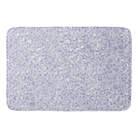 Tapis De Bain Glam Lavender Lilac Purple Empreinte de léopard Pa (Devant)