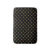 Tapis De Bain Glam or chic et points noirs (Devant (Vertical))
