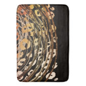 Tapis De Bain Glam Or Noir Bronze Imprimé Guépard Léopard Chic (devant Vertical)