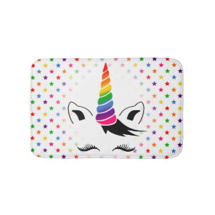 Tapis De Bain Glam Rainbow Unicorn
