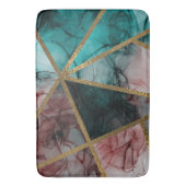 Tapis De Bain Glam Rust Blush Sarcelle & Or Chic Moderne Éléganc (devant Vertical)