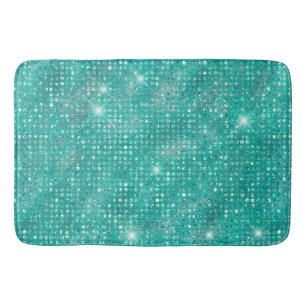Tapis De Bain Glam Sparkle Dots Sea Glass Vert
