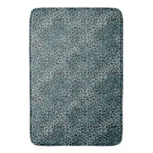 Tapis De Bain Glam Turquoise Turquoise Blue Empreinte de léopard (devant Vertical)