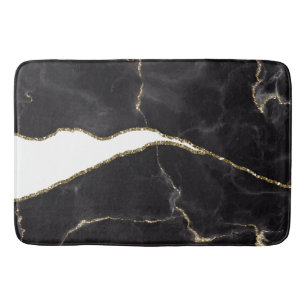 Tapis De Bain Glame d'agrafe en marbre noir
