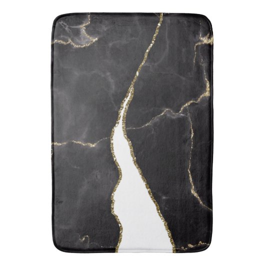 Tapis De Bain Glame d'agrafe en marbre noir (devant Vertical)