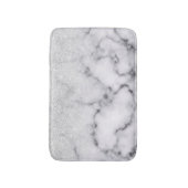 Tapis De Bain Glamorous Silver White Glitter Marble Gradient (Devant (Vertical))