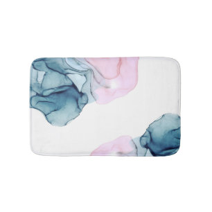 Tapis De Bain Glamour Fantastique Encre Ethérée Bleu Turquoise E