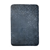Tapis De Bain Glimmery Navy Grunge | Sombre Sapphire bleu Damas (Devant (Vertical))