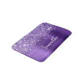 Tapis De Bain Glittery Amethyst Purple Glam Nom (Angle)