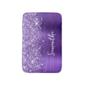 Tapis De Bain Glittery Amethyst Purple Glam Nom (Devant (Vertical))