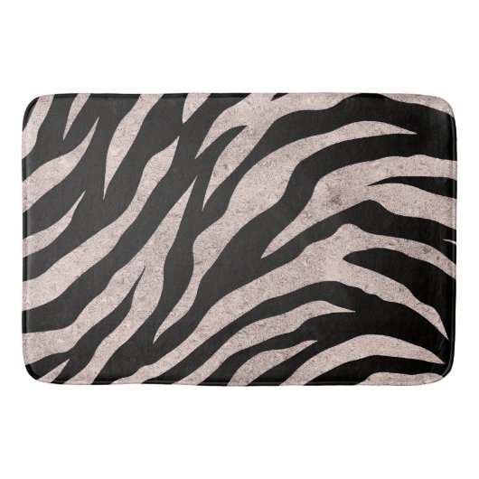 Tapis De Bain Glittery Zebra Stripes Pattern (Devant)