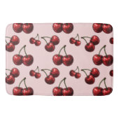 Tapis De Bain Glossy rouge cerises rose crème (Devant)