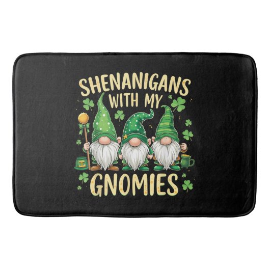 Tapis De Bain Gnome de la Fête de la Saint-Patrick Chanceux Trèf (Devant)