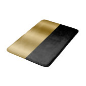 Tapis De Bain Gold & Black Geometric Design Monogram (Angle)
